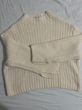 Zara Cream Chunky Knit Sweater